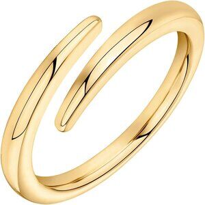 14K Gold Plated Open Twist Eternity Band for Women
